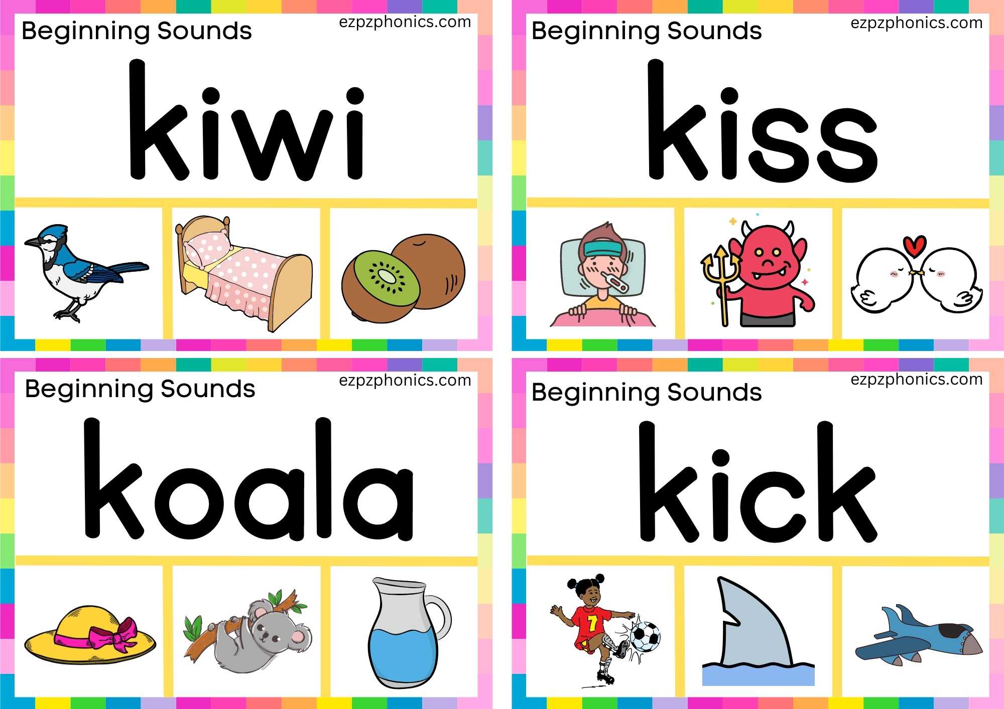 Letter K Read The Word And Clip The Correct Image Clip Card Group 2